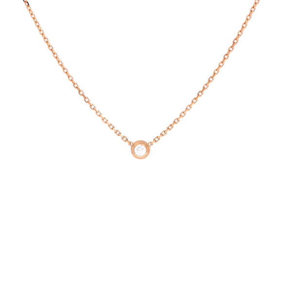 Cartier XS Cartier D'Amour Pendant Necklace 18K Rose Gold with Diamond